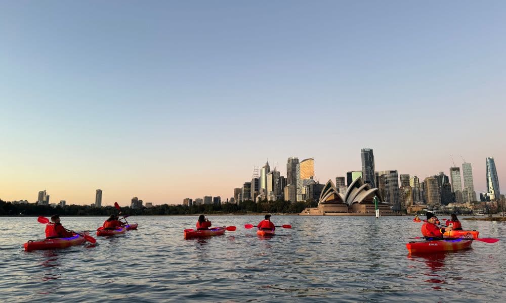 Sunset Kayaking Session on Sydney Harbour